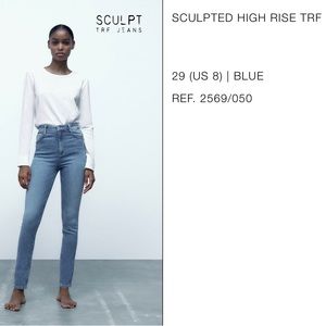 Brand new with tags Zara SCULPTED HIGH RISE TR SKINNY JEANS